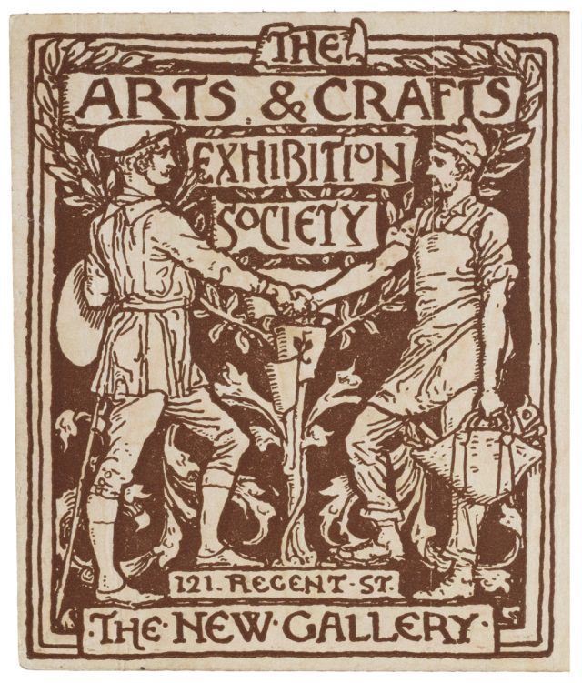 英國工藝美術運動時期的傳單,由 Walter Crane 於 1890 年繪製。(Source: © Victoria and Albert Museum, London)
