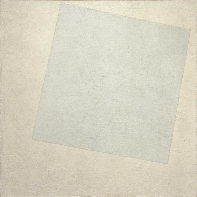 馬列維奇〈白中白〉 (White on White), 1917.